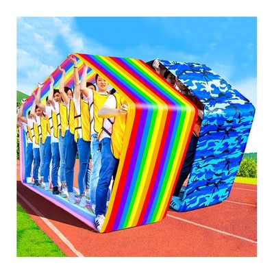 Field Day Teamwork Game Playing Run Mat Adult Kids Outdoor Carnival Activity Game Color Wear Rolling Run Mat, 2 Pcs (Size : Adult-11M)