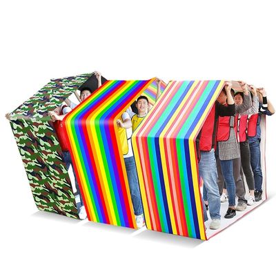 Adult Kids Game Playing Run Mat, School Company Field Day Team Game Rolling Run Mat for 2-18 People, 3 PCS (Size : Kids-8M)