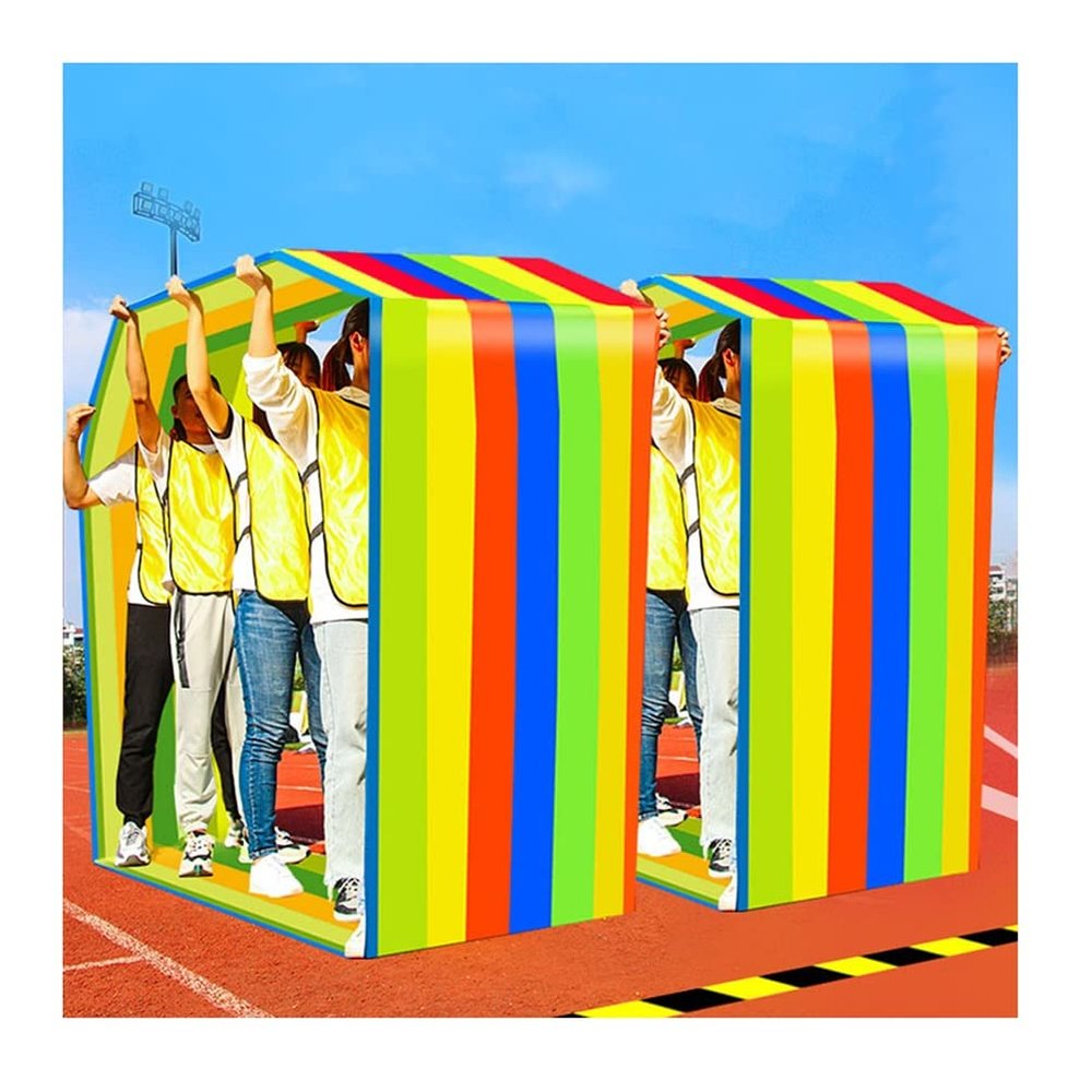 Field Day Teamwork Game Running mat, Kids Adult Teamwork Group Learning Game Activity Rolling Run Mat, 2 PCS (Size : Kids-4M)