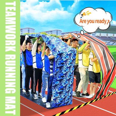Teamwork Game Running Mat, Kids Adult Teamwork Group Learning Game Activity Rolling Run Mat, 4-20 M (Size : Adult-6M)