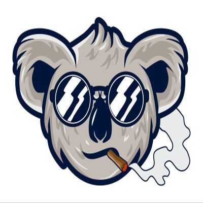 3 Cool Smoking Koala Sticker Mean Tough Animal Strong Swag Mascot
