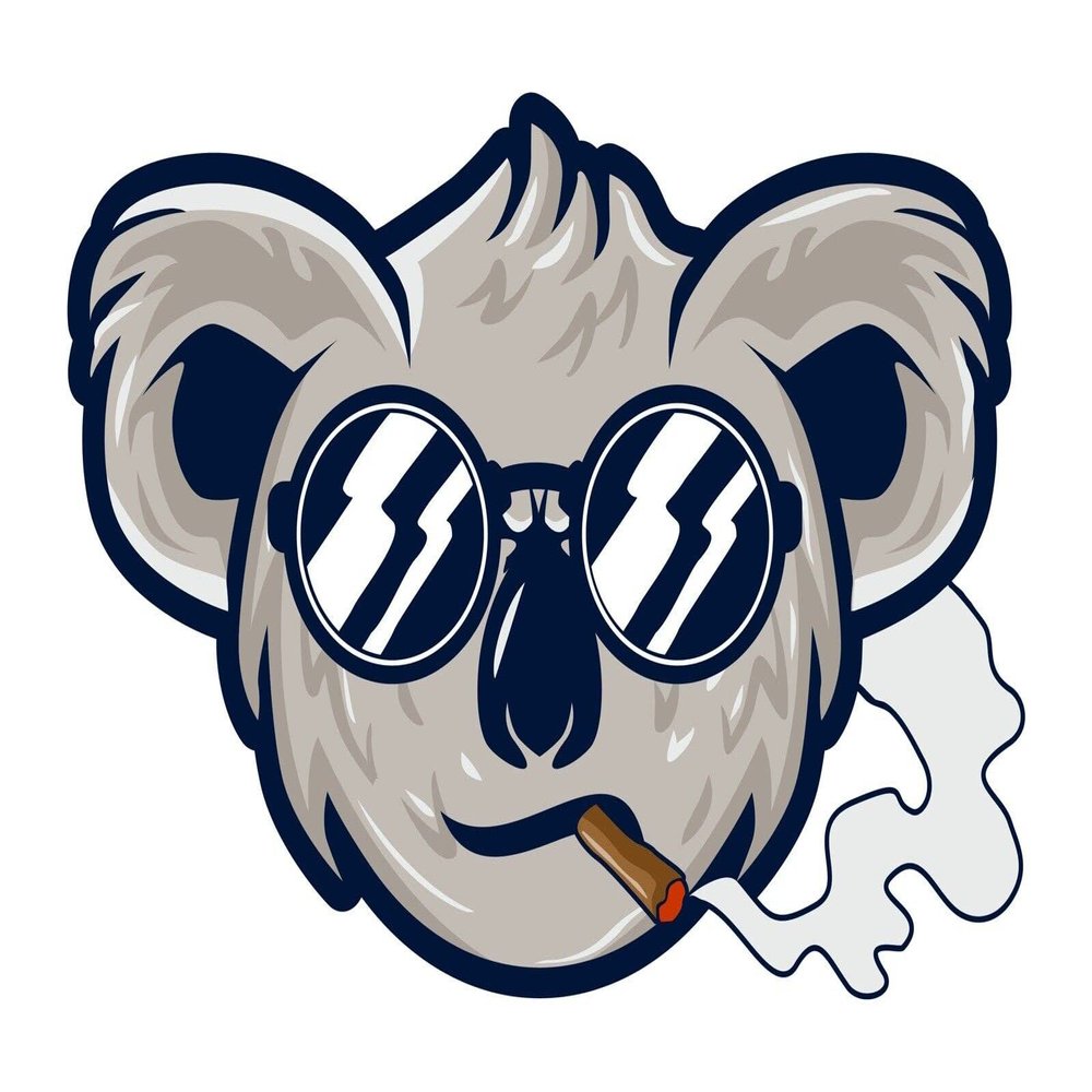 3 Cool Smoking Koala Sticker Mean Tough Animal Strong Swag Mascot