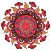 3 Shrooms Sticker Mushroom Mandala Psychedelic Art Trippy Fungus Peace Hippie view 1