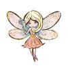 3 Cute Fairy Girl Sticker Magic Fantasy Tiny Faerie Fiction Wings Wand Blonde view 1