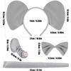 5 Pieces Elephant Costume Set Elephant Ears Headband Nose Tail Bow Tie Tutu Skirt Animal Fancy Dress Costume Kit Party Accessories for Halloween,Birthday,Christmas,Cosplay Dress Up Party Decorations view 2