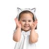 3 Pieces White Cat Costume Set Cat Glitter Ears Headband Tail and Bow Tie Animal Fancy Dress Cat Costume Kit Party Accessories for Halloween,Birthday,Christmas,Cosplay Dress Up Party Decorations view 4