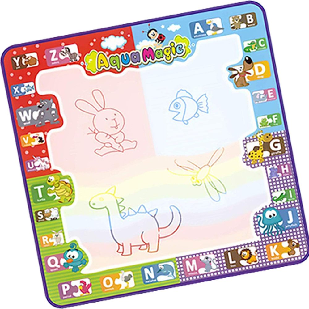 Logics Best Water Doodle Mat for 2 Year Old - Premium Aqua Magic Doodle mat for Toddlers - Fun Educational Toys - Old Aqua Drawing mat Montessori Toys for Toddlers