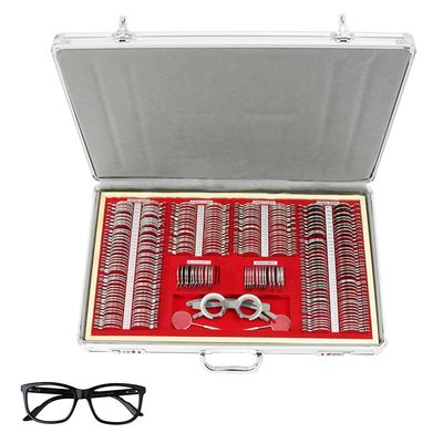 266 Pieces Optical Audition Set, Optometry Kit Metal Frame Aluminum Frame Audition Frame Audition Set with Shell Automatic Optometry Optometry Optical Audition Set