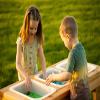 Noble Toys Wooden Toddler Triple Bin Sensory Table | Toddlers Activity Play for Outside | Sand and Water Table for Age 18 Months+ | Fill with Craft, Mud, and Sensory Toys | Large Outdoor Kids Kitchen view 3