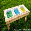 Noble Toys Wooden Toddler Triple Bin Sensory Table | Toddlers Activity Play for Outside | Sand and Water Table for Age 18 Months+ | Fill with Craft, Mud, and Sensory Toys | Large Outdoor Kids Kitchen view 4