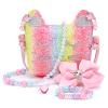 Mibasies Purse for Little Girls Dress Up Jewelry Pretend Play Kids Accessories Gifts Presents (Pink Rainbow1) view 1