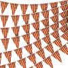 5 Packs Circus Decorations Creepy Carnival Decorations Halloween Pennant Banner Red and White Striped Banner Bloody for Halloween Party Carnival Birthday Decorations, 7.9 x 11.8 Inches view 1