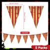 5 Packs Circus Decorations Creepy Carnival Decorations Halloween Pennant Banner Red and White Striped Banner Bloody for Halloween Party Carnival Birthday Decorations, 7.9 x 11.8 Inches view 3