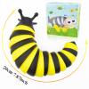 Cevioce Fidget Slug Toy, Sensory Slug Fidget Toy for Kids & Adults, 2 PCS Cute 3D Articulated Sensory Toys - Can Be Spliced, SafeExercise Wrist Strength & Stress Relief, Great Gift for ADHD Autism B view 3