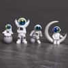 LUOZZY 4 Pcs Astronaut Figurines Cake Topper Miniature Astronaut Toys Space Cake Topper Spaceman Statues for Home Desktop Decor Space Theme Party Decorations view 1