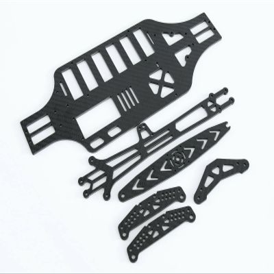 GTBRacing TT01 Pure Carbon Chassis Frame Plate Kit/Upper Deck RC Parts for Tamiya TT-01
