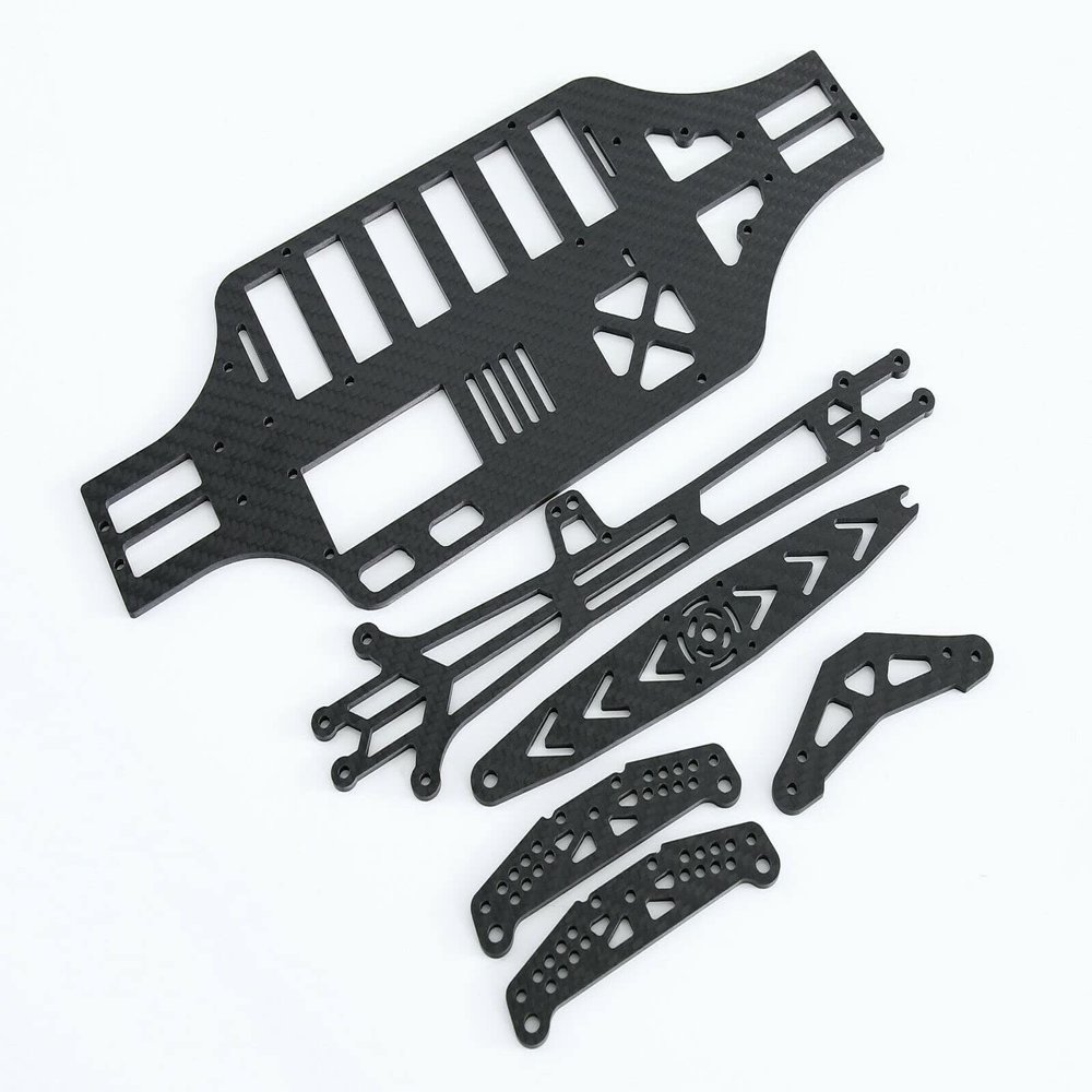 GTBRacing TT01 Pure Carbon Chassis Frame Plate Kit/Upper Deck RC Parts for Tamiya TT-01