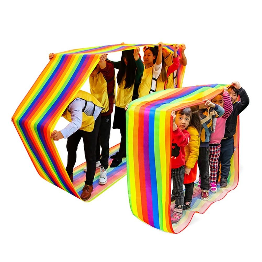 2PCS Colorful Oxford Cloth Game Playing Run MatFestive Party Backyard Games Rolling Running MatEasy to Carry (Size : Adult-11M)