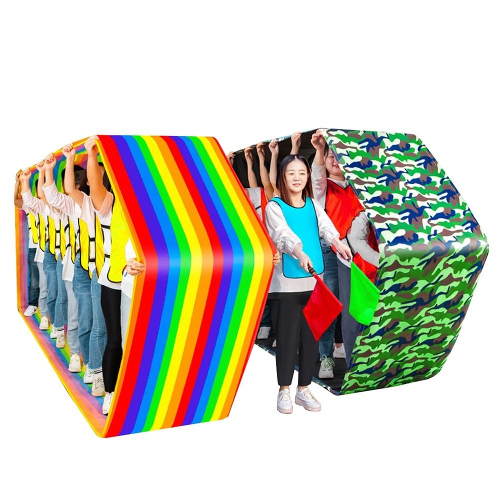 2 PCS Teamwork Games Playing Run Mat, Adult Kids Field Outdoor Carnival Event Team Building Game Rolling Run Mat4-20M/13-26FT (Size : Adult-11M)