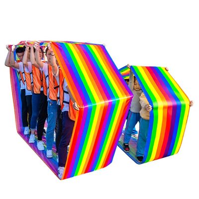 2 PCS Teamwork Games Playing Run Mat, Adult Kids Outdoor Activity Game Running Mat for 2-18 People4-20M (Size : Adult-20M)