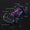 GoolRC RC Drift Car 1:16 Scale 4WD 35KM/H High Speed Remote Control Cars, Full Proportional RTR 2.4GHz RC Racing Car with LED Lights Drifting Tire Racing Sport Toy Car for Teens and Adults view 4