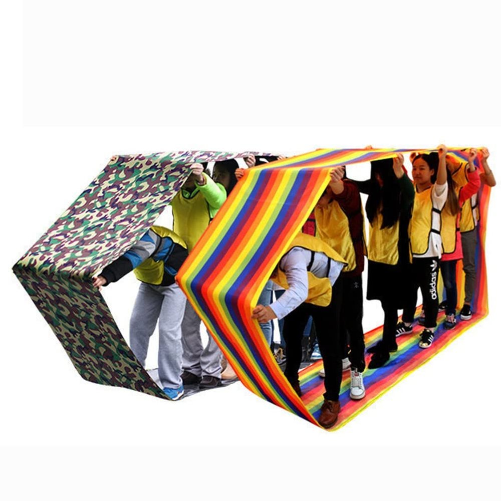 2PCS Teamwork Game Running Mat, Adult Kids Indoor Outdoor Fun Competition Rolling Running Mat, 4-20M (Size : Adult-6M)