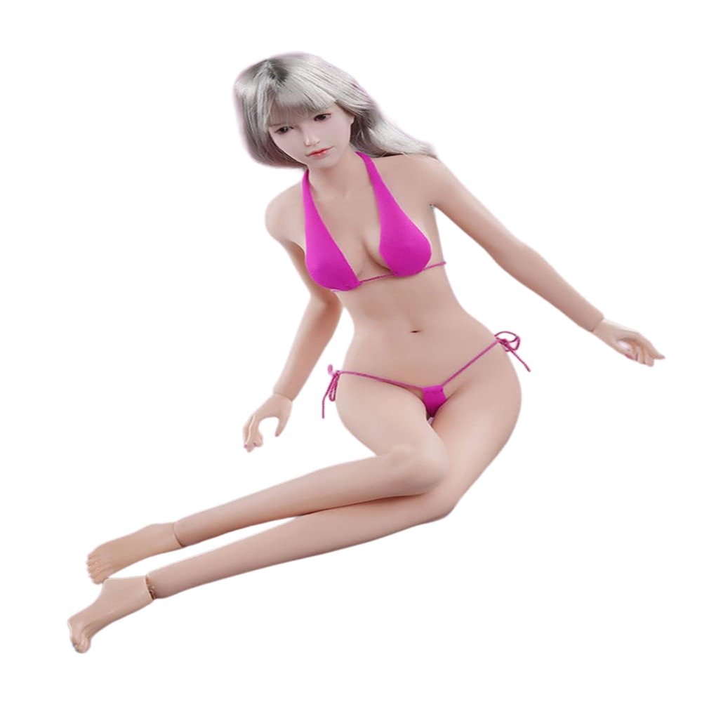1/6 Scale Female Body, Young Girl Small Bust Pale Skin Flexible Seamless Action Figure Body Doll Collection (JO-Q05B-WS01 Pale Skin)