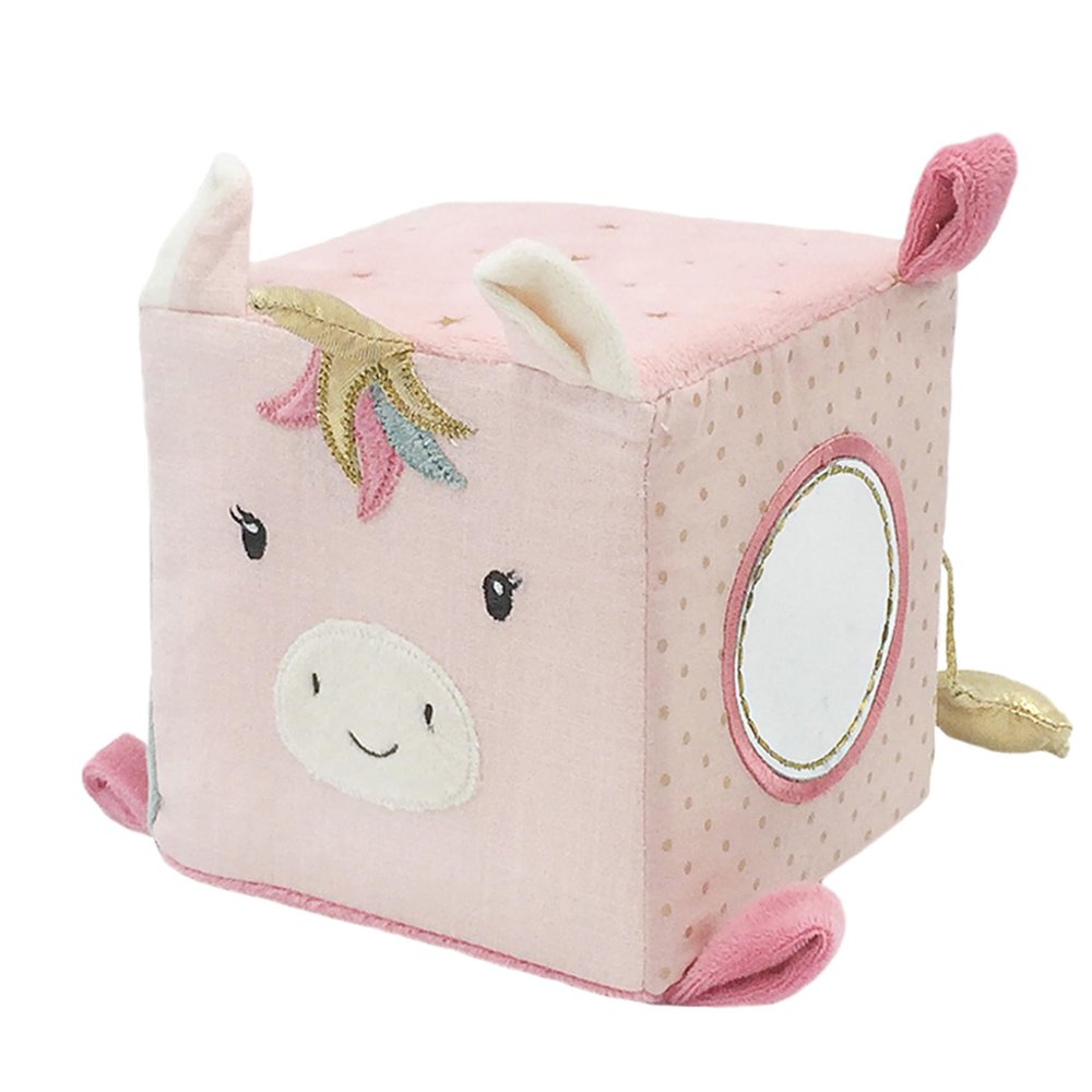 MON AMI Unicorn Activity Cube for Toddlers 5.5x5.5x5.5, Montessori Toys for Babies & Toddlers, Sensory Interactive Learning Toys