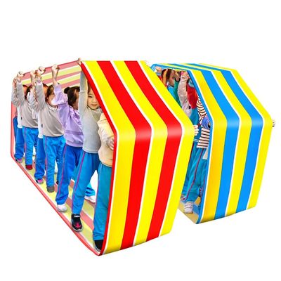 2 PCS Kids Teamwork Game Running Mat, Outdoor Activity Physical Training Colored Oxford Cloth Track, with Storage Bag (Size : Kids-8M)