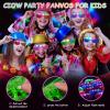 OLUPP 84 PCS LED Glasses, 5 Colors Light Up Glasses with 3 Light Modes, Glow in The Dark Party Supplies, Glow Glasses for Rave Party,Wedding, Birthday, Concert, New Year, Carnival view 2