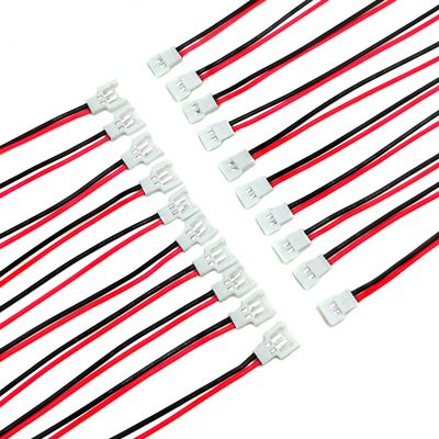 Babaobox 20pairs 24AWG JST 51005 2.0mm Spade 2Pin Cable Lead Plug Connector Male and Female with 150mm Wire Cables for 1S Battery Charging Drone