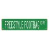 Vintage Retro Metall Street Sign Freestyle Footbag, Freestyle Footbag Sign, Freestyle Footbag Fan, Freestyle Footbag Player Gift 16"x4" view 1