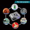 Microscope Accessories Kit 60X Mini Pocket Microscope Handheld Magnifying Glass Focusing Adjusted Loupe with LED Light Microscope Slides (Color : Silver) view 3