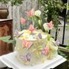 Cake Toppers Decorations, 31pcs Butterfly Cupcake Topper Butterfly Decorations for Baby Shower Wedding Anniversary Party Happy Birthday Topper Wall Decor (Pink) view 2