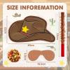 Lewtemi 15.7 Inch Cowboy Hat Piata Western Cowboy Theme Birthday Party Decors Favors with Blindfold Stick Confetti Photo Prop Candy Holder Valentine Party Supplies(Simple) view 3