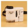 Microscope Accessories Kit 60X Mini Pocket Microscope Handheld Magnifying Glass Focusing Adjusted Loupe with LED Light Microscope Slides (Color : White) view 1