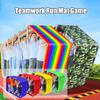 Teamwork Games Playing Run Mat, Adult Kids Wild Day Fun Games Team Building Game (Color : Blue, Size : Adult-6M) view 2