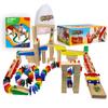Calmado - 200 pcs Marble Run Wooden Set/Ball Track Set for Kids/Girls/Boys Made of Beech Wood + Bag + Instructions view 1