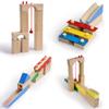 Calmado - 200 pcs Marble Run Wooden Set/Ball Track Set for Kids/Girls/Boys Made of Beech Wood + Bag + Instructions view 2