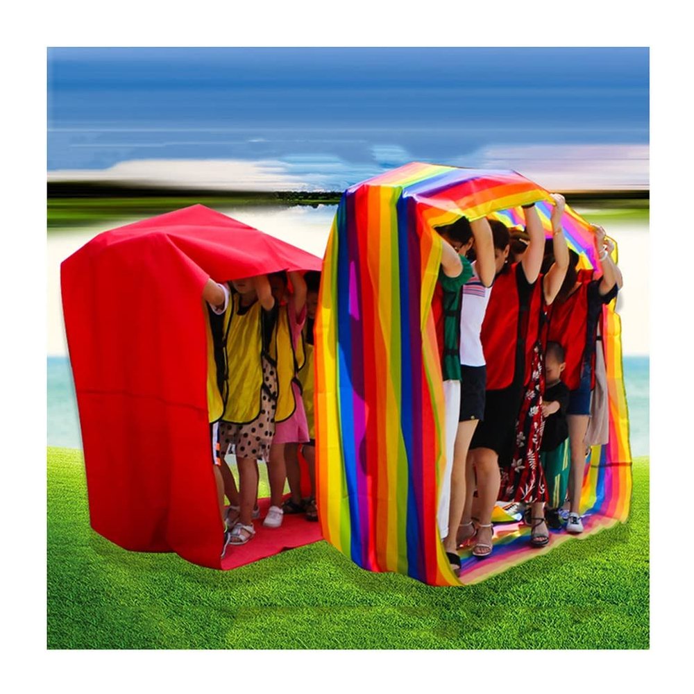 2 PCS Teamwork Games Playing Run Mat, Adult Kids Outdoor Carnival Activity Team Gymnastics Game Rolling Run Mat (Size : Kids-4M)