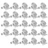 Homoyoyo 24pcs Halloween Ring Pirate Skull Costume Ring Plastic Pirate Decorative Skulls Toys Halloween Party Props for Kids Children Cosplay Supplies view 4