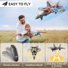 4DRC V17 Foam Remote Control Airplanes Rc Planes for Kids Adults 4-7 8-16, Remote Control Planes Fighter Jet with Light, 360 Flip Fighter Jet Toy, Gravity Sensing, Stunt Roll, Gifts for Kids Boys view 2
