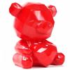 Bear Piggy Bank, Cute Geometry Money Bank, Unbreakable Coin Bank for Girls and Boys, Great Birthday GiftBear Red view 3