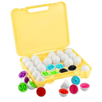 Dimple 26 Match & Play Number and Math Egg Toy with Holder STEM Educational Eggs, Number & Arithmetic Recognition, Color Sorting Puzzle, Easter Toys, Learning Gift for Kids & Toddlers