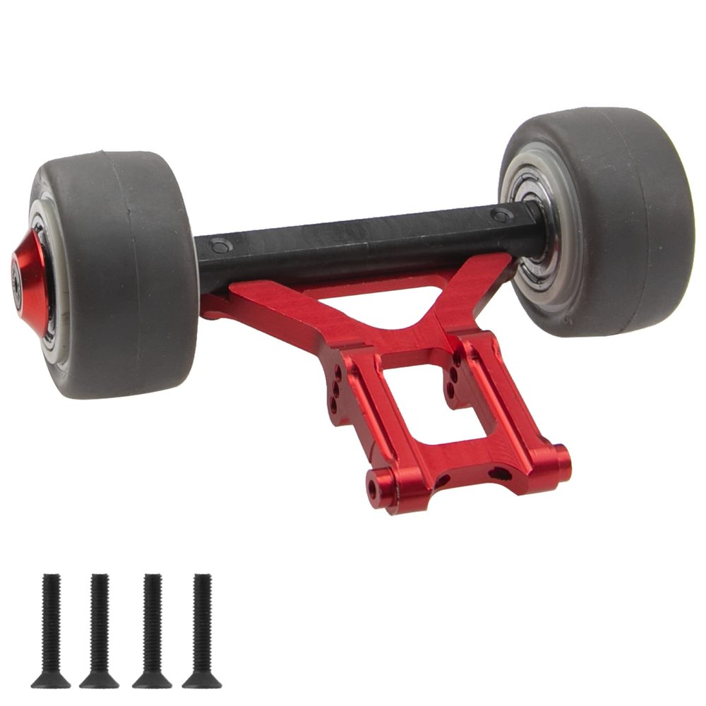 ShareGoo RC Wheelie Bar Set Front Stand Up Wheel Upgrades Part Compatible with Arrma 1/8 Kraton Outcast Talion Notorious Typhon Raider 6S BLX RC,Replace of AR320366 (Red)