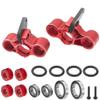 ShareGoo RC Front Hub Steering Knuckles Carriers Caster Blocks Upgrades Part Compatible with Arrma 1/8 Typhon Talion 6S BLX 1/7 Felony Mojave Infraction Limitless 6S BLX,Replace of AR330187 (Red) view 1