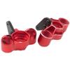 ShareGoo RC Front Hub Steering Knuckles Carriers Caster Blocks Upgrades Part Compatible with Arrma 1/8 Typhon Talion 6S BLX 1/7 Felony Mojave Infraction Limitless 6S BLX,Replace of AR330187 (Red) view 2