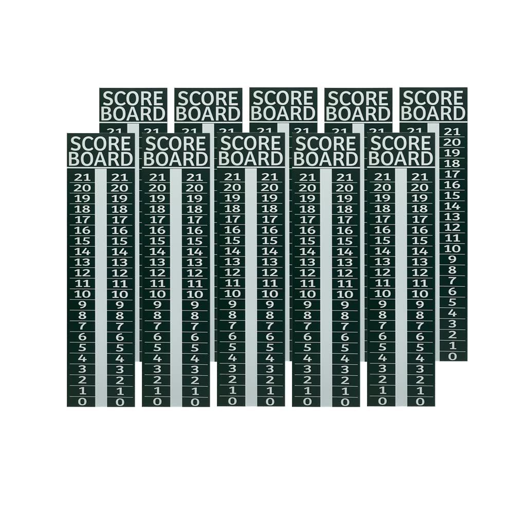 10 pack - Cornhole Scoreboard/Score Keeper Sign/ Horseshoe Score/ Score /Bean Bag Toss (Green)