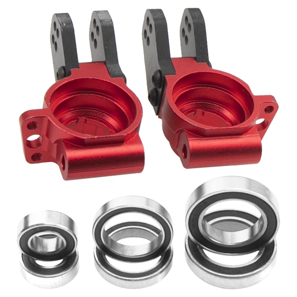 ShareGoo RC Rear Hub Steering Knuckles Carriers w/Bearings Upgrades Part Compatible with Arrma 1/8 Typhon Talion 6S BLX 1/7 Felony Mojave Infraction Limitless 6S BLX,Replace of AR330193 (Red)