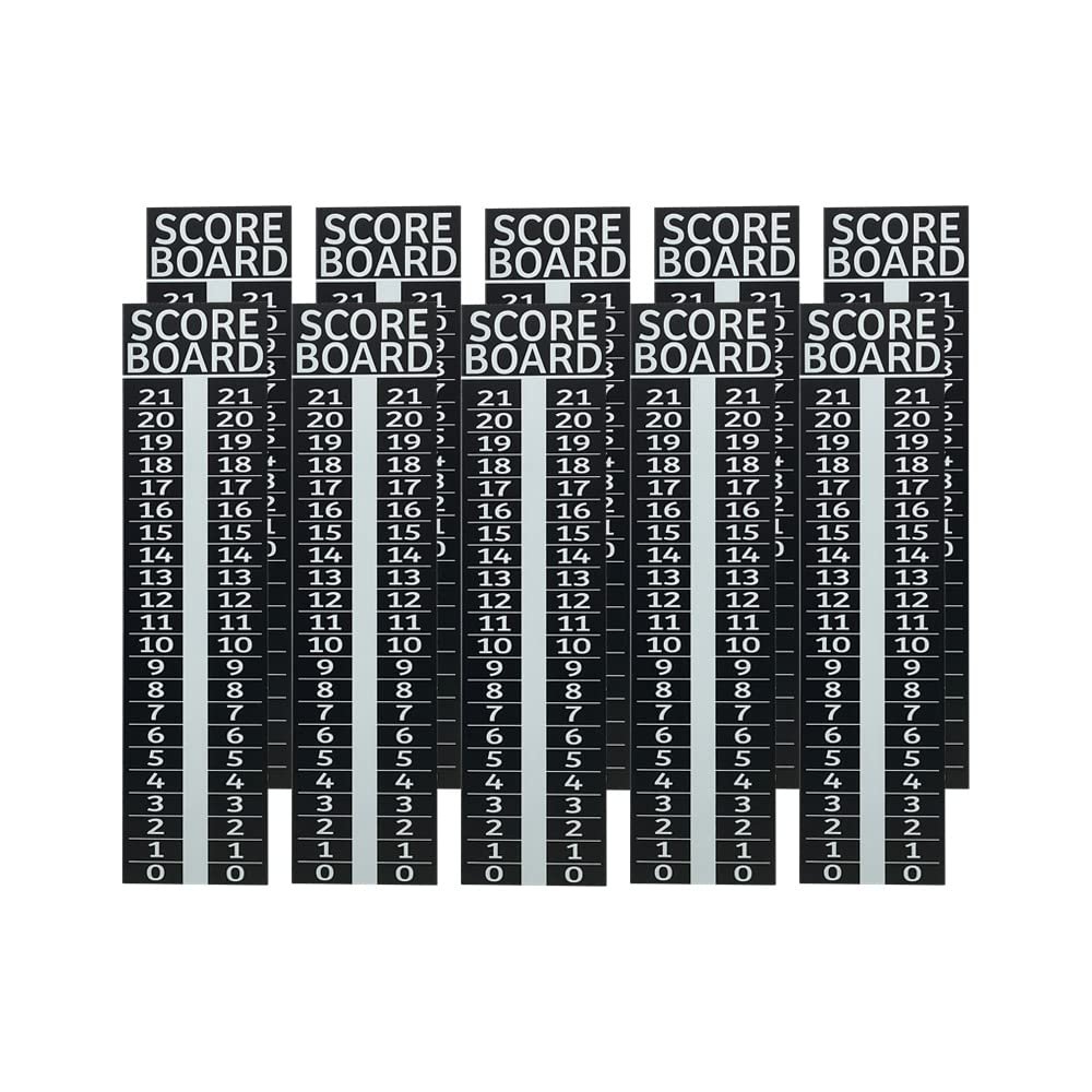 10 pack - Cornhole Scoreboard/Score Keeper Sign/ Horseshoe Score/ Score /Bean Bag Toss (Black)